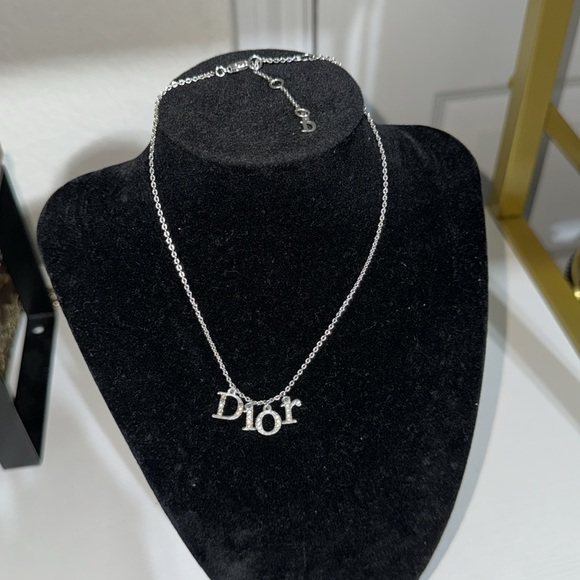 Authentic Cristian Dior silver with rhinestone choker - Picture 14 of 14
